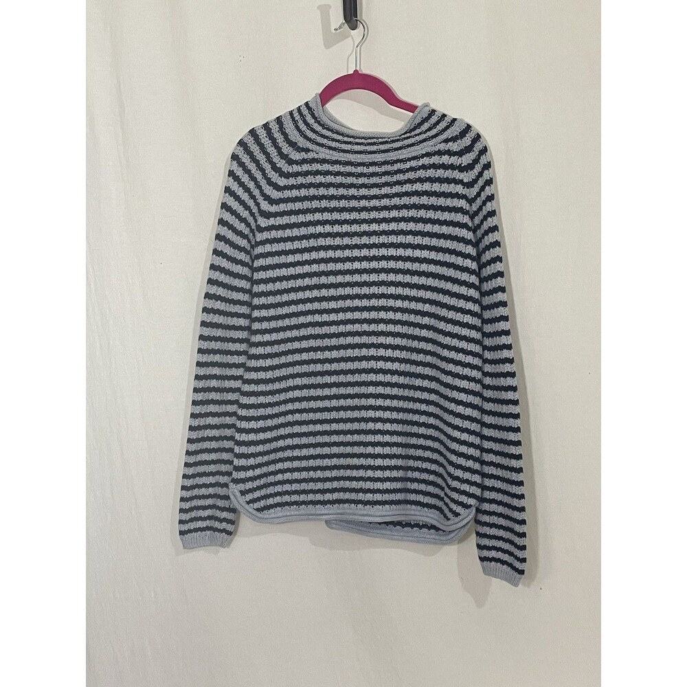 VTG Eddie Bauer Women Pullover Knit Sweater Size SP 100% Cotton Oversized